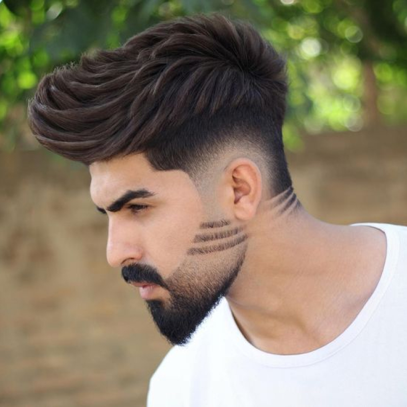 barba de tamanho médio