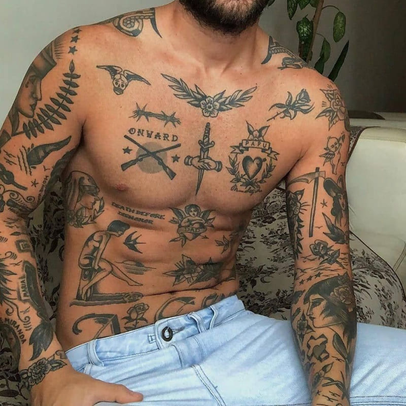 Tatuagem Masculina Old School