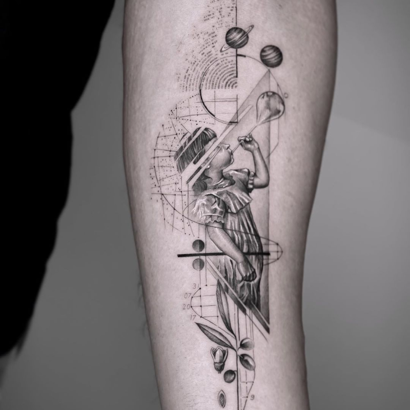 Tatuagem geometrica masculina 