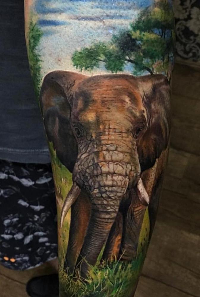 Tatuagem realismo masculina