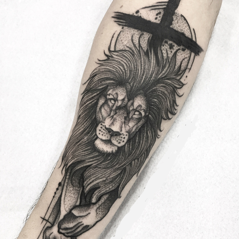 Tatuagem workout preto e cinza