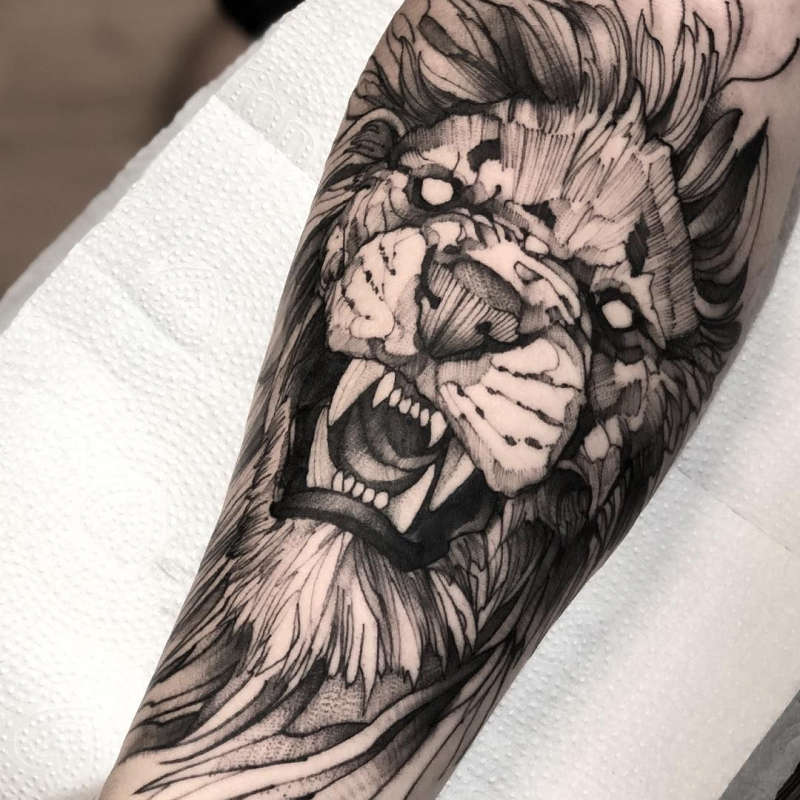 Tatuagem workout preto e cinza