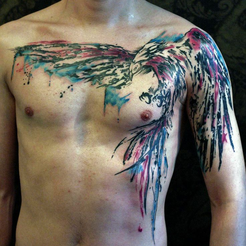 Tatuagem Aquarela Masculina