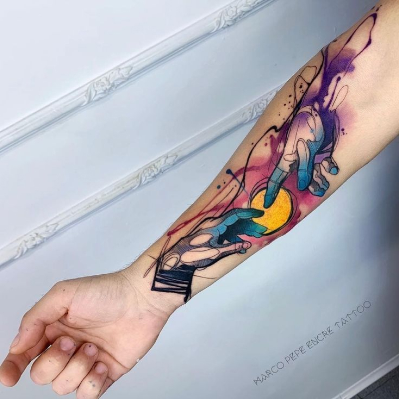 Tatuagem Aquarela Masculina