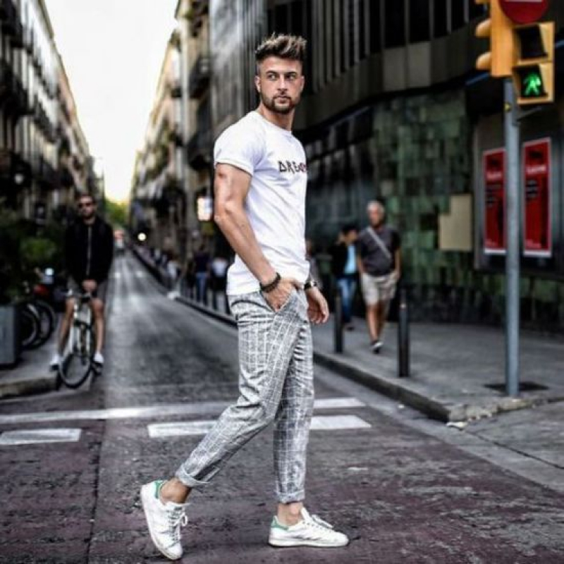 Moda masculina calça de alfaiataria