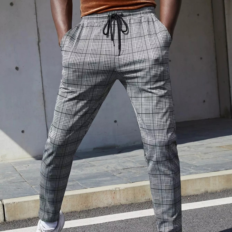 Moda masculina calça de alfaiataria