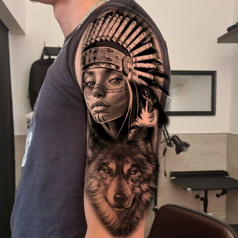 tatuagem de india masculina