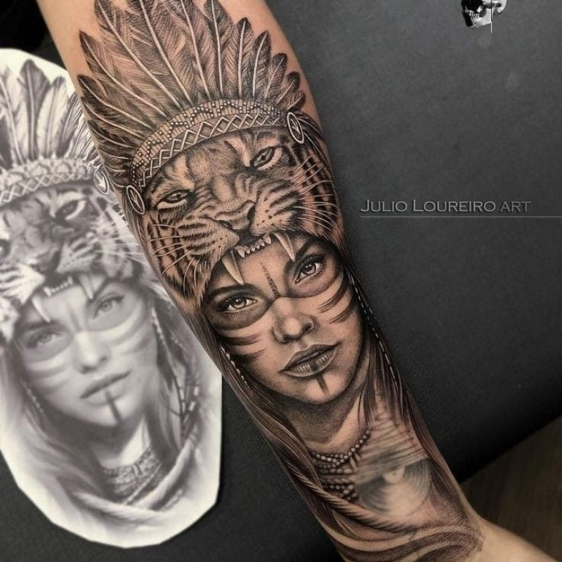 tatuagem de india masculina