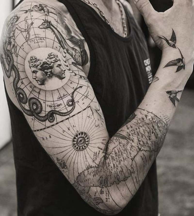 tatuagem masculina no braço