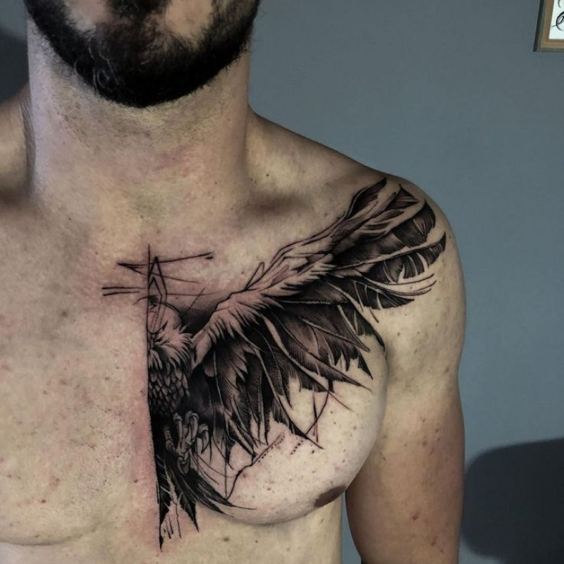 tatuagem masculina no peito