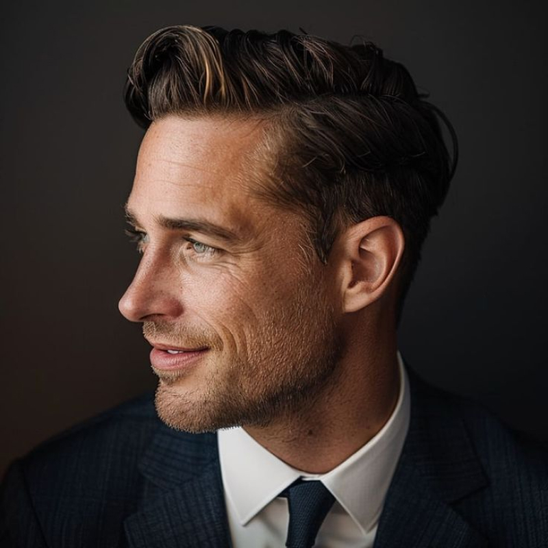 corte masculino side part