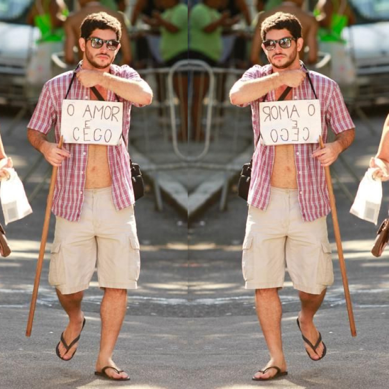 Fantasia Carnaval Masculina com plaquinha