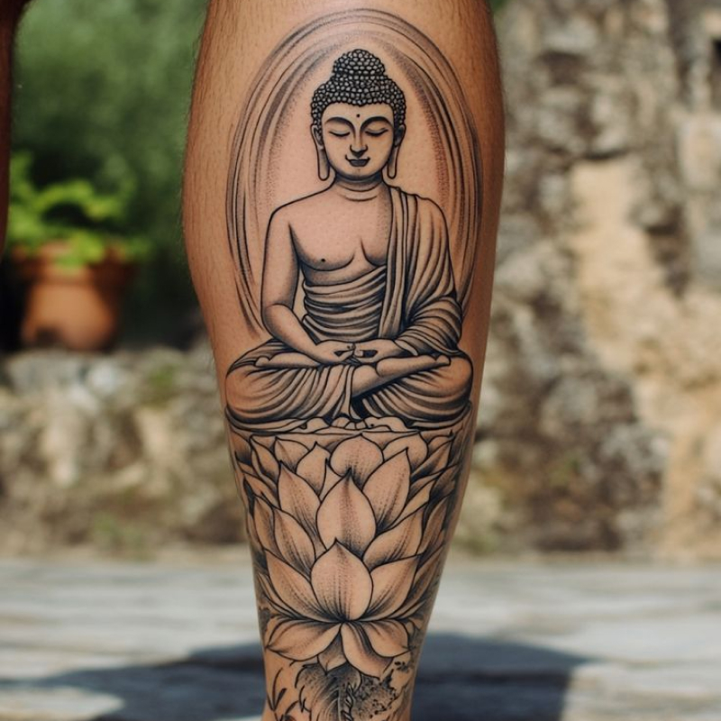 tatuagem masculina buda