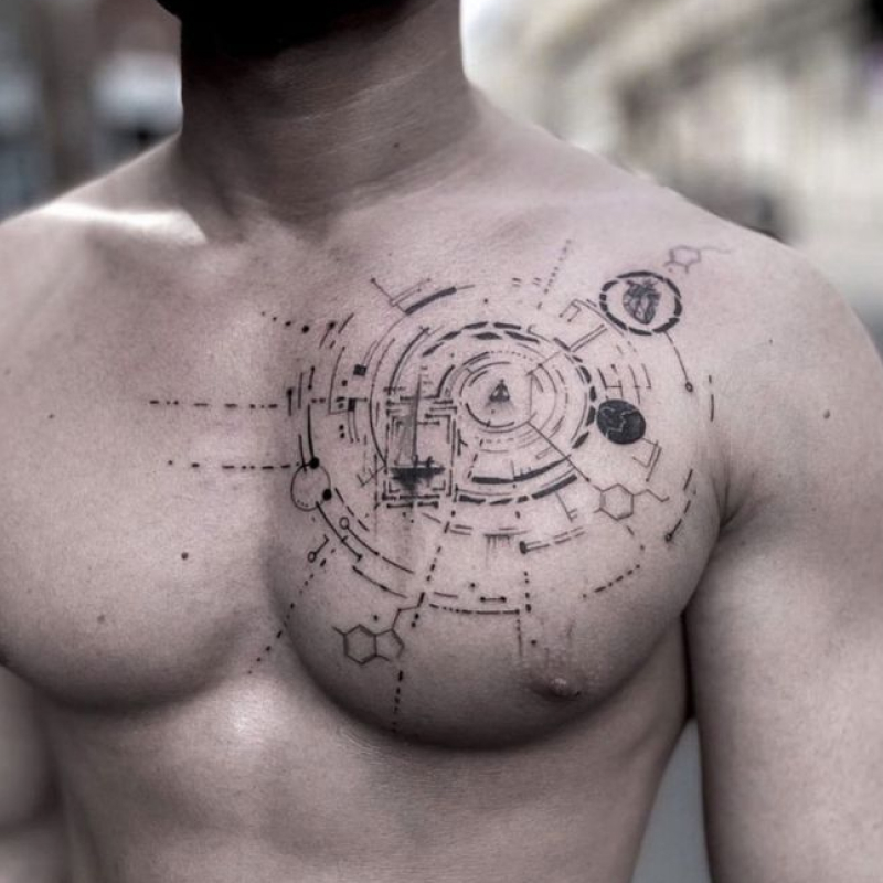 Tatuagem Masculina Geometrica