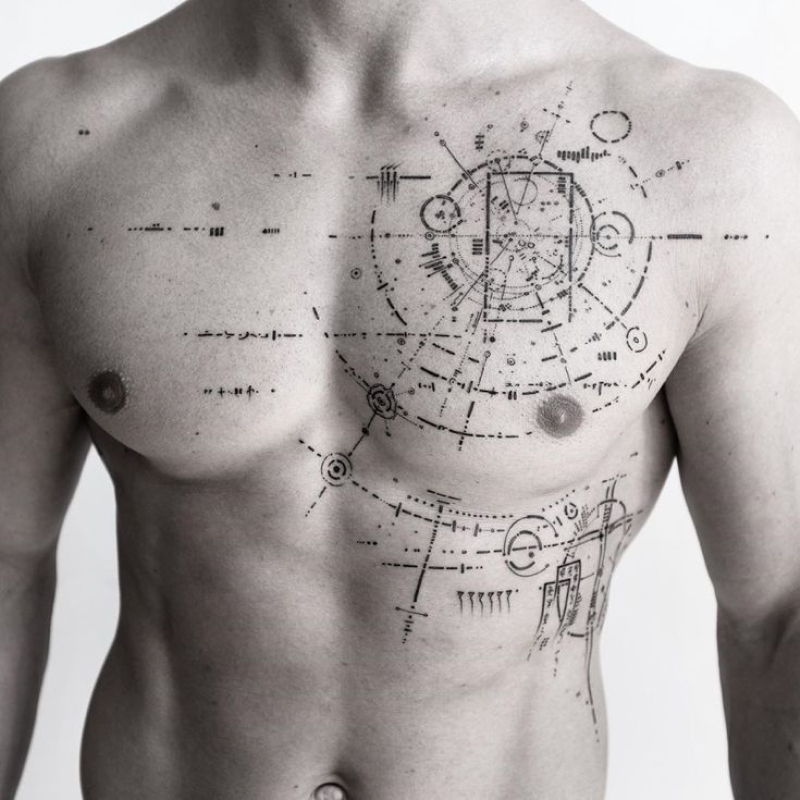 Tatuagem Masculina Geometrica