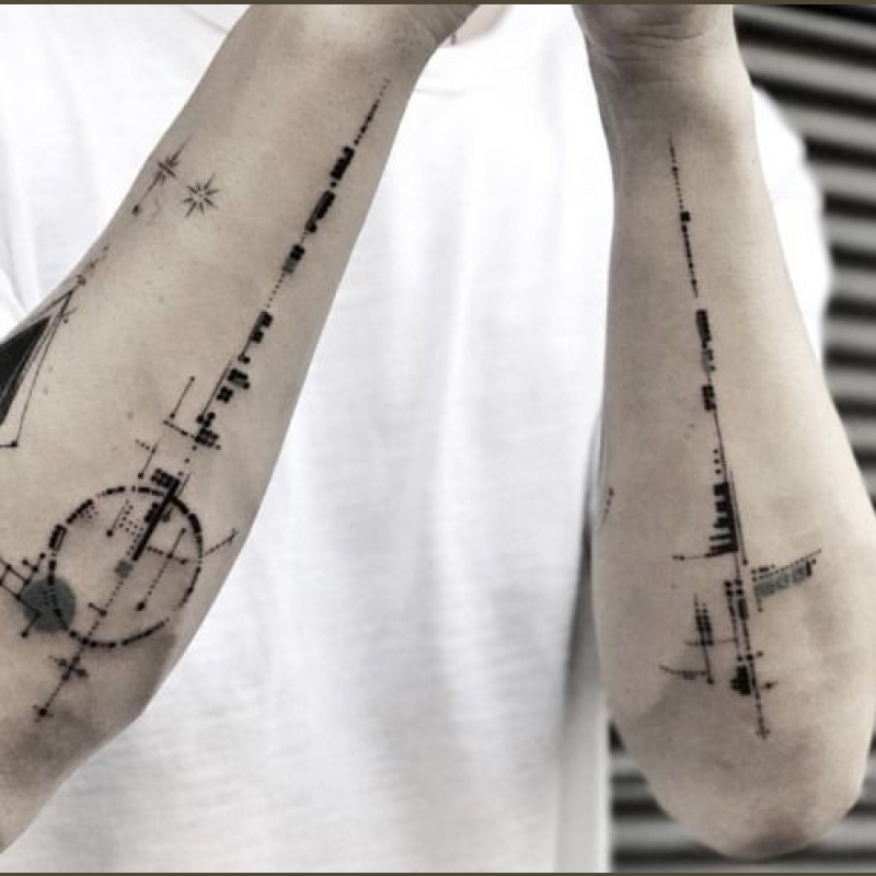 Tatuagem Masculina Geometrica