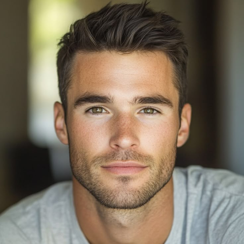 barba curta: barba por fazer