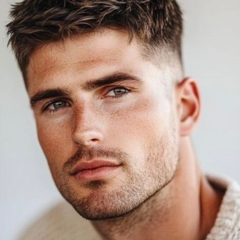 barba curta: barba por fazer