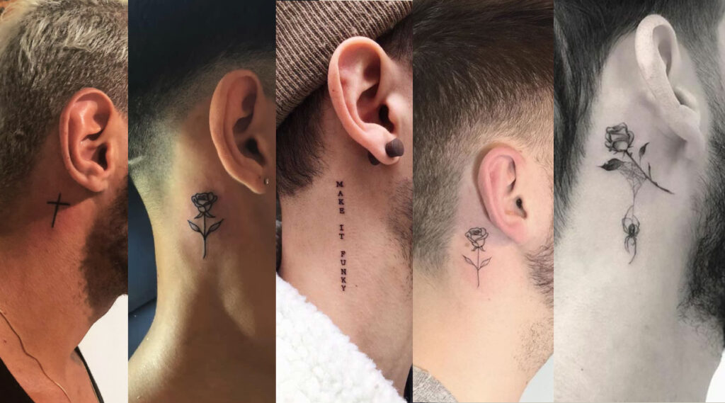 Tatuagem Atrás da Orelha Masculina