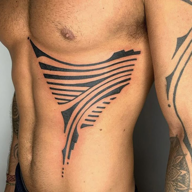 Tatuagem na costela Masculina