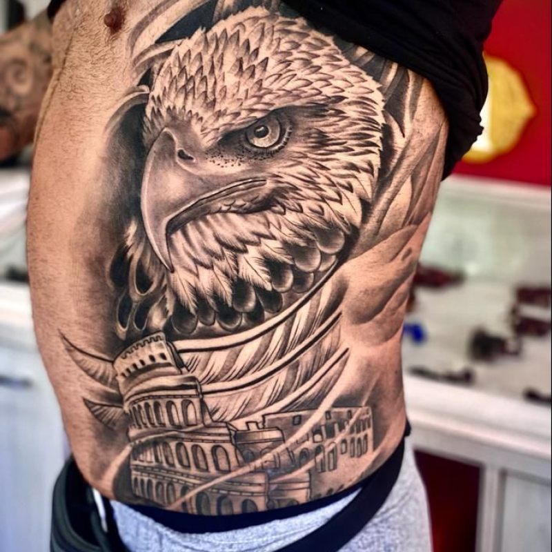 Tatuagem na costela Masculina