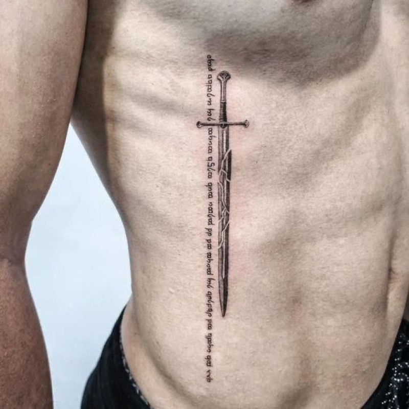 Tatuagem na costela Masculina