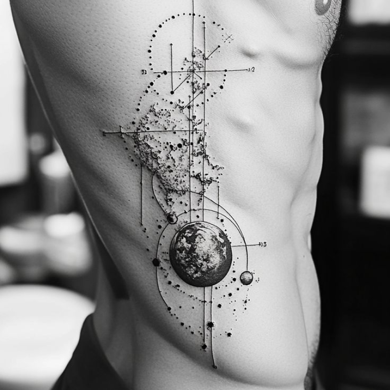 Tatuagem na costela Masculina