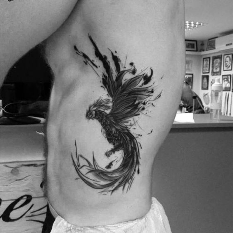 Tatuagem na costela Masculina