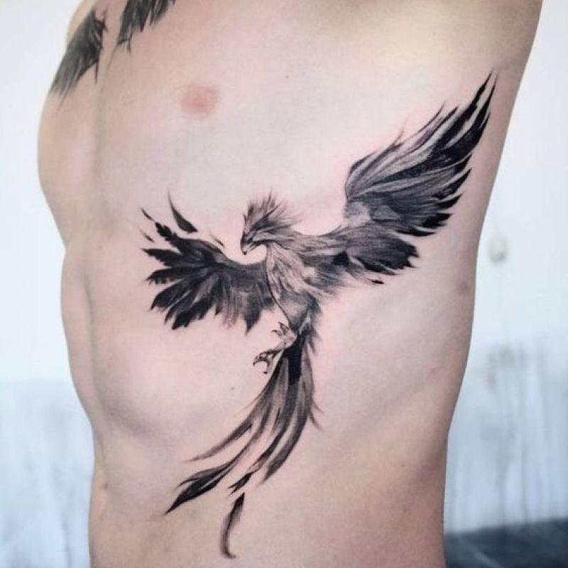 Tatuagem na costela Masculina