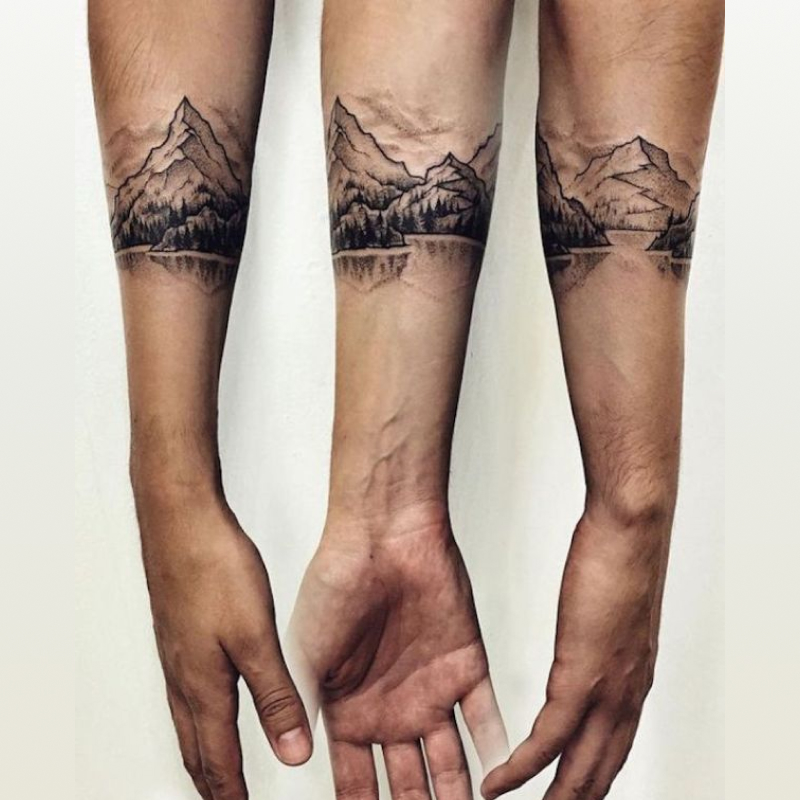 Tatuagem no braço masculina