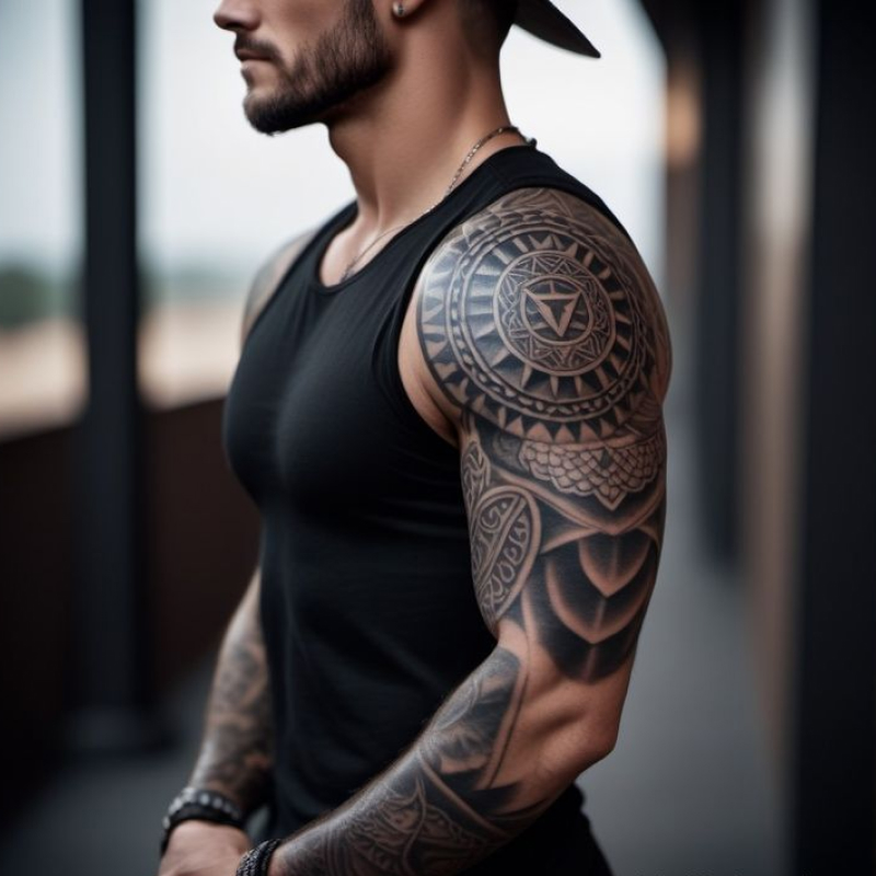 Tatuagem no braço masculina