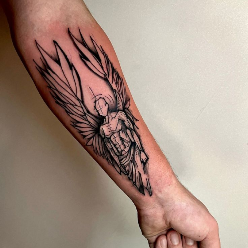 Tatuagem no braço masculina